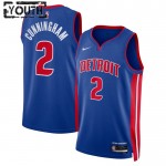 Maillot NBA Detroit Pistons Cade Cunningham 2 Nike 2022-23 Icon Edition Bleu Swingman - Enfant